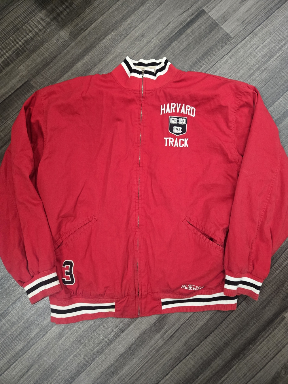 Harvard Track Red Varsity Bomber Jacket 5XL
